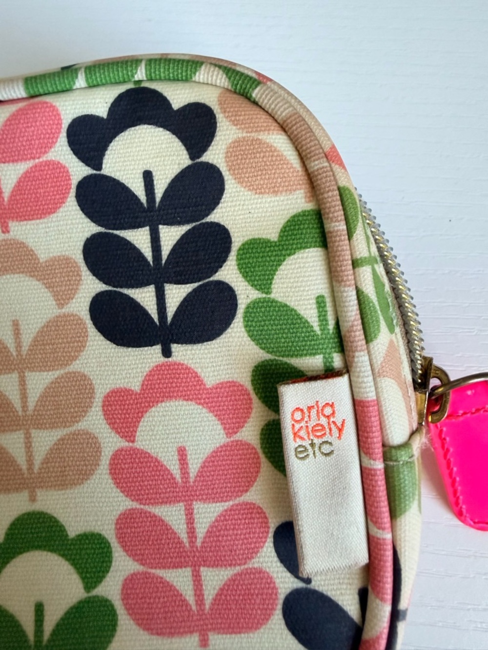 Orla Kiely Zippered Floral Travel Pouch - Picture 3 of 5